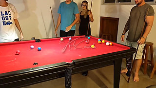 The Hot Girls Wanted to Learn How to Play Pool and Ended up Getting a Dick