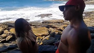 Hot Blonde Wife Paty Bumbum Gets Rescued By Firefighter Alex Lima's BBC On The Beach