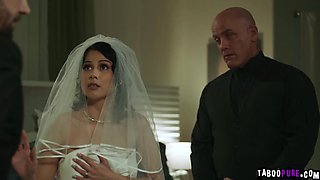 Bride Fucks Stepdad on Wedding Night