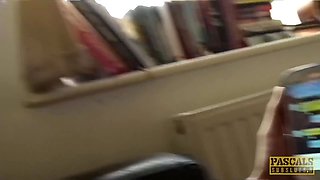 Subslut Montse Swinger gags on pecker before aggressive anal screw