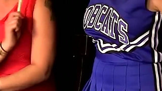 Cheerleader Is Spanked Before Practice