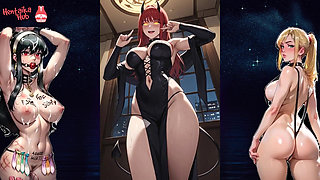 2d hentai compilation with dirty bitch Makima