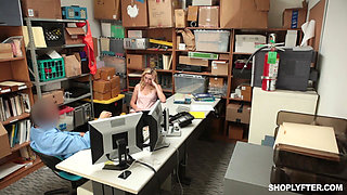 Blonde Shoplifter Zoe Parker Gets Fucked Doggystyle and Licked by Ryan Mclane Before a Handjob Finish