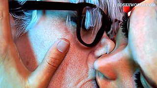 Mature BBW Granny With Huge Natural Tits Seduced Her Stepson