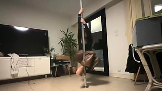 Amateur striptease and Solo masturbation