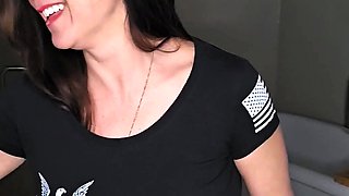 Big boobs milf masturbates with her dildo
