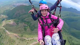 Wet Pussy Squirting In The Sky 2200m High In The Clouds While Paragliding 18 Min