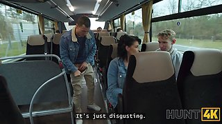 Hunt4k. hot bus porn with enormous titty dark haired