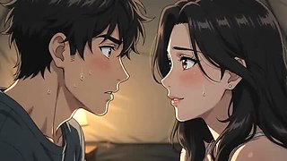 Stepmom and Stepson Too Close to Resist in Tent – Forbidden Hentai Night