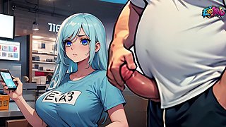 Cartoon fantasies and animated erotica in public situations