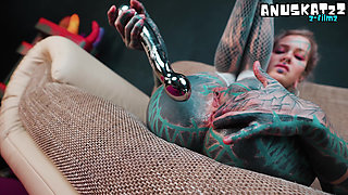 Rough Steel Dildo Anal & Messy Gape Closeup