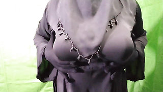 Muslim hijabi beautiful Bhabhi dancing and masturbating