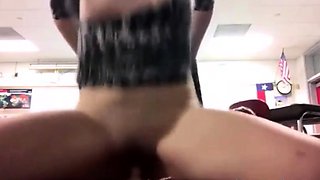 Naughty Teacher Plays with Dildo After School