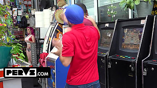 Thick Lily Lou Caught Stealing Gets Punished by Two Bodega Clerks