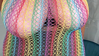 Mrs Mature Feet Shows off Her Open Crotch Girdle