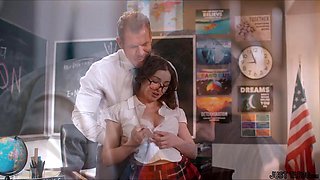 Jason Sarcinelli Delivers Brutal Spanks to Teacher Leana Lovings Big Butt in Steamy Step-F