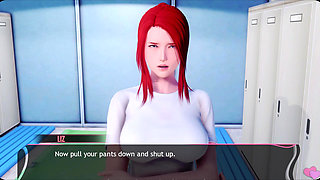 Murmur 7 Liz's Sloppy Locker Room Handjob on Adam - Milking His Cock for Explosive Cum Release (vn Gameplay)