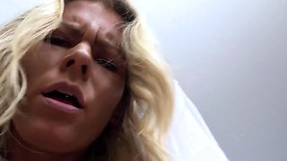 DEBT4k. Blond bride dragged into sex with loan