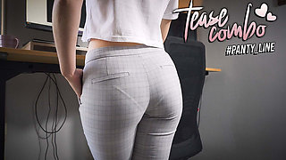 Watching MILF Secretary in with Visible Panty Line