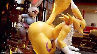 Furry compilation featuring Renamon in animated adventures