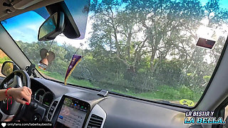 18-year-old Woman;driving Her Car While Her Vagina Vibrates We End up Fucking Anal in Public Hot!!!