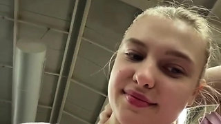 Crazy fucking anal in the public gym