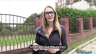 Public Agent featuring Jasmine Jae and Martin Gun's cum in mouth sex