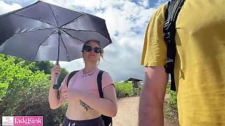 Amateur Blonde Babe Fucking in Public Beach on Vacation