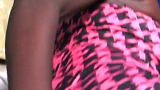 Ebony Teen Pearl Teasing with Dildo and Chocolate
