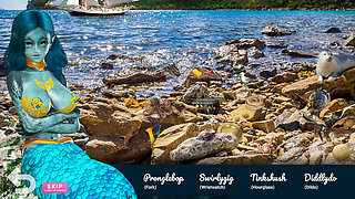 Sexus resort: slutty mermaid doing a tits job in the water ep 2