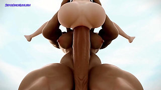 Futanari Dream - Fucking Her Slave's Big Tits And Facial Cumshot ( 3D Realistic Animation )
