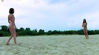 Hot nudist teen filmed with her nudist family