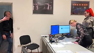 Hot Office Threesome in NRW – Steve Phoenix, Emma Style, CatCoxx Hardcore Amateur MILF Fuck