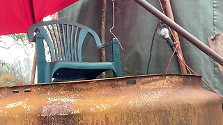 pissing pussy from behind amazing view