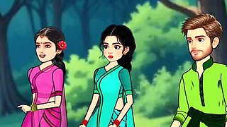 Busty Indian Girl Secret Affair - Cartoon Blowjob to Big Dick Boyfriend