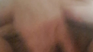 Before the shower, Mom's hairy pussy is hot