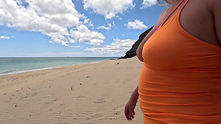 Naked Goddess on the Beach -aTease and Temptation