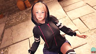 Interactive pov visual novel featuring a teen redhead in double homework scenario