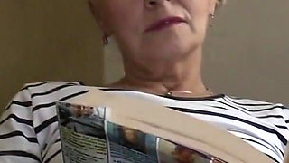 Sexy Blonde GILF Ilana Fingers Her Mature Pussy in Bed