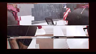 Busty milf trains a teenie duo how to screw - mylf