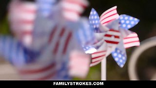 Stepfather trains boss' crony's daughter-in-law lesally' boss stepfamily fourth of july