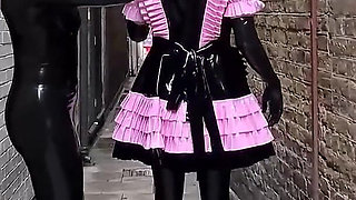 Sissy Led through London Streets