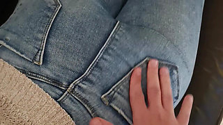 Close up Ass Massage and Pussy Fingering in Jeans