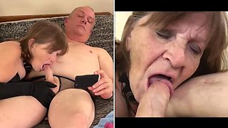 Granny Carmen Gives Amazing Blowjob - Homemade POV Deep Throat with Moaning BBW