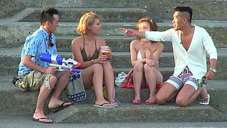 A174b03 TV Station's Problematic Footage It's Summer! It's the Sea! Picking up Someone! a Personal Hobby of the Program Prod