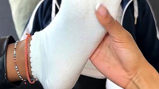 Hot teen burnette foot fetish