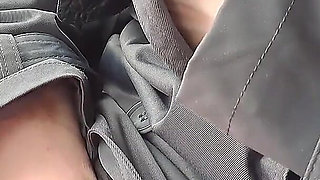 No Panty in Red Pantyhose