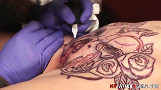 Brave Babe Marie Bossette Gets Her Entire Pussy Tattooed - AltErotic