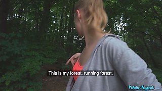 Nice jogger with no make up fucked by a stranger - public agent