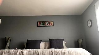 Cute amateur brunette naughty in solo jerking show on camera